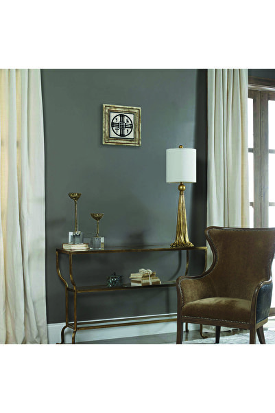 BAKSEPETE Tengricilik Symbol Printed Natural Stone Painting 25X25 Krg-171