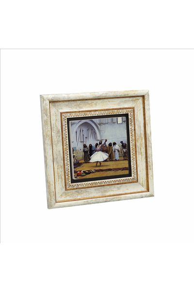 Sadrazam Semah Eden Dervishes (Jean-Léon Gérôme, 1895) Printed Natural Stone Painting (20Cmx20Cm)(Krt-137)
