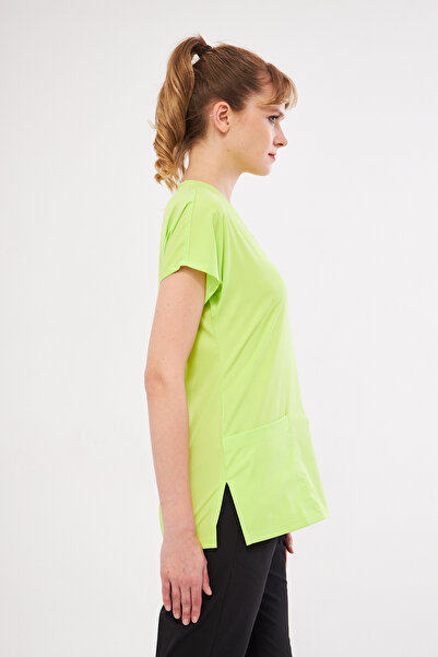 Class Üniforma Tek Üst Neon Yeşili Likralı Hemşire Ve Doktor Forması Üstü Scrubs