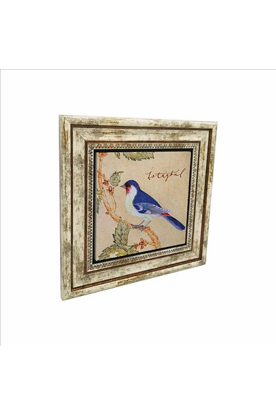 Sadrazam Pictură din piatră naturală imprimată cu pasăre Istanbul 25x25 Krt-68