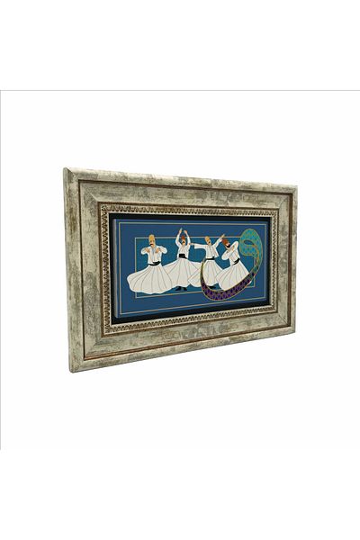 Sadrazam Whirling Dervishes Printed Natural Stone Painting 20X30 Drt-29