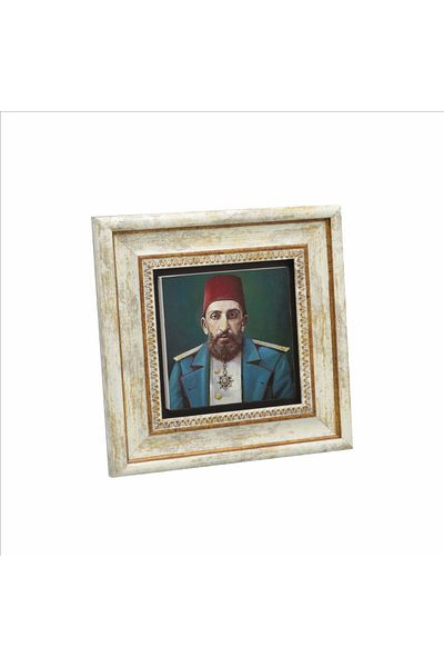 Sadrazam 2. Pictură cu piatră naturală imprimată Abdulhamid 20x20 Krt-96