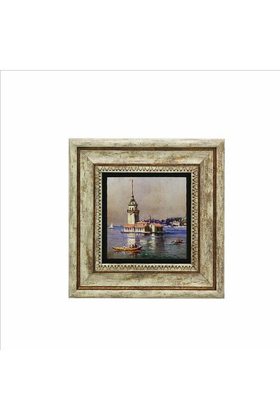 Sadrazam Pictură cu piatră naturală imprimată Turnul Fecioarei 20x20 Krt-17