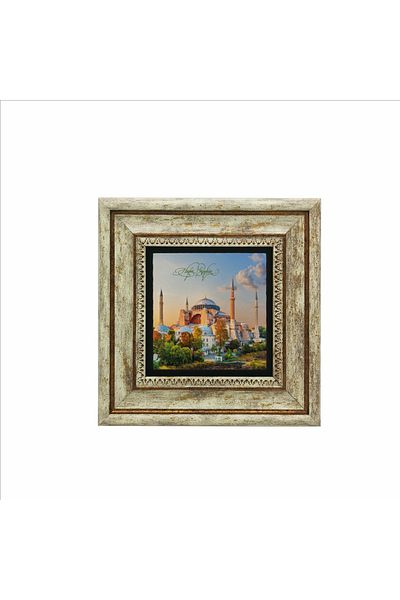 Sadrazam Moscheea Hagia Sofia Pictură imprimată cu piatră naturală 20x20 Krt-1