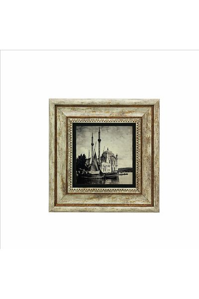 Sadrazam Fotografie Moscheea Ortaköy, pictură pe piatră naturală imprimată din anii 1920 20x20 Krt-37