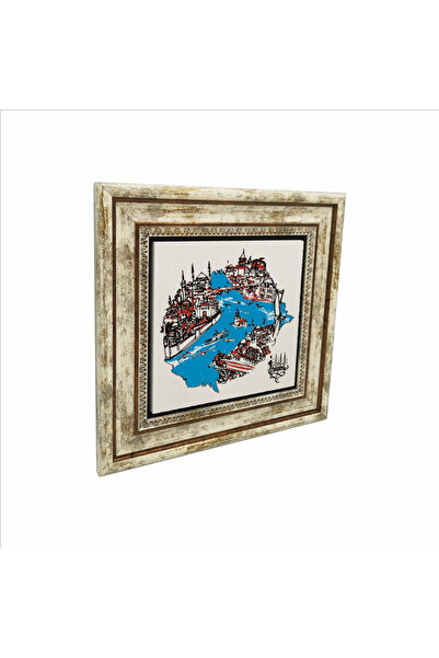 Sadrazam Pictură pe piatră naturală imprimată cu Gorgesul și Marea Corintei d...