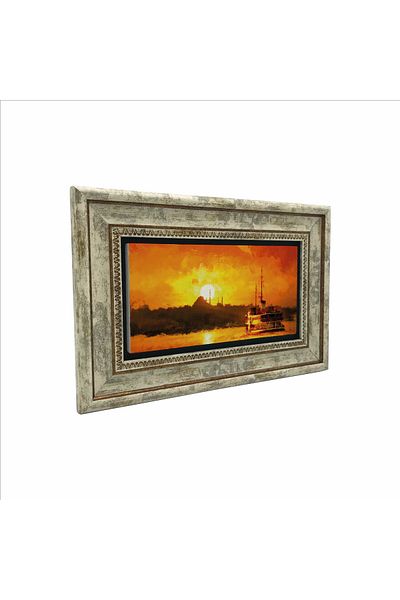 Sadrazam Pictură cu piatră naturală imprimată orizontul Istanbul 20x30 Drt-7