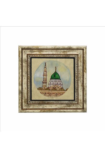 Sadrazam Mescid-i Nebevi Pictură cu piatră naturală imprimată 25x25 Krg-79