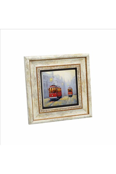 Sadrazam Pictură Nostalgică Tramvai Imprimată Piatră Naturală 20x20 Krt-50