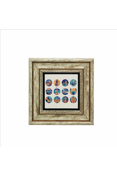 Sadrazam Istanbul Printed Natural Stone Painting 20X20 Krt-55