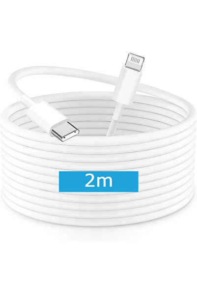 UYGUN ELEKTRONİK Hızlı Şarj Kablosu 2 Metre Beyaz iPhone 14/13/12/11 Pro Max ...