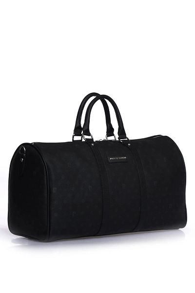Pierre Cardin 04Pcs 001207   - Printed Black Hand Luggage Suitcase Sports Vacation Bag