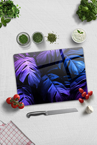 Decorita لوح تقطيع الزجاج - لوح تقطيع الزجاج |   النخيل الاستوائية |   30 سم ...