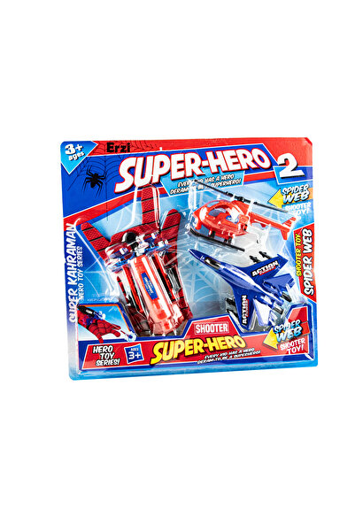 Erzi Oyuncak Kahraman Seti Eldivenli Uçak Helikopterli 3'lü Set