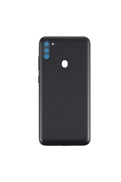 Samsung Teknonet Samsung Galaxy M11 Uyumlu Kamera Camlı Batarya Kapağı - Siyah