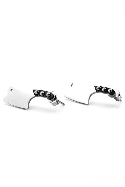 Solfera Master Chef Inline Stainless Steel Men's Earrings ER042