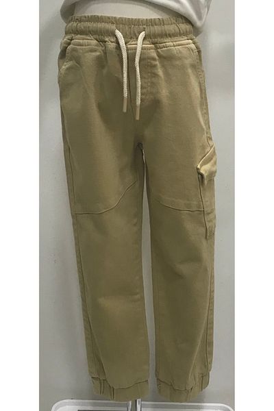Çikoby Boy's Elastic Waisted Camel Jeans