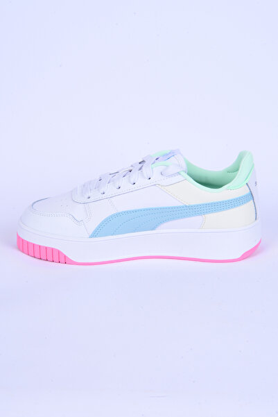 Puma 389390-21 Carina Street Deri Ortopedik Taban Kadın Günlük Beyaz-turkuaz Spor Ayakkabı