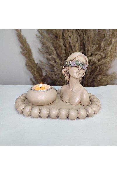 Genel Markalar Vintage Kız Biblo Mumluk Takımı Model 1