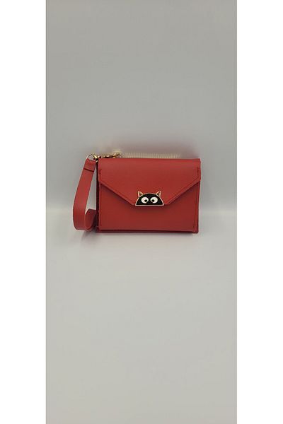 KIRASE Women's Cat Eye Detailed Handle Sleeves Stylish and High Quality Card Holder