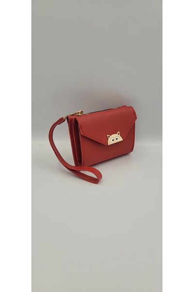 KIRASE Women's Cat Eye Detailed Handle Sleeves Stylish and High Quality Card Holder