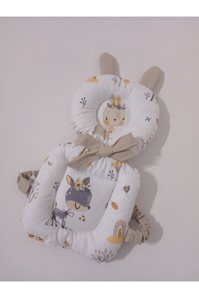 Genel Markalar %100 Pamuk Kumaştan Bebek Kafa Ve Boyun Koruma Yastığı 33x19cm