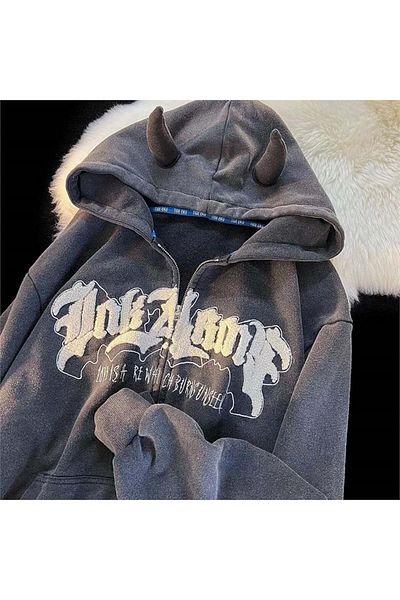 Köstebek Φούτερ με κουκούλα Smoked Love Is A Witch Burns Unseen με φερμουάρ (UNISEX)