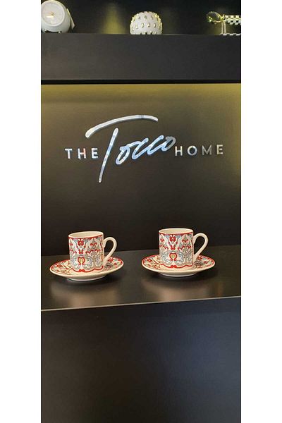 GÖNÜL PORCELAIN 6-PIECE COFFEE SET