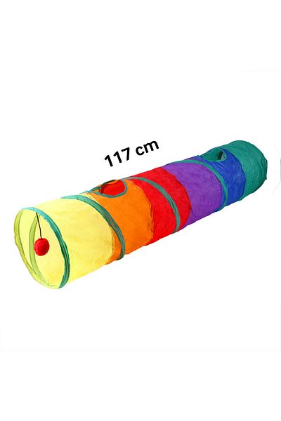 Pet Markt 117 cm Rainbow - Flat Cat, Dog and Rabbit Play Tunnel