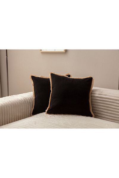 SWITA CAZ KIRLENT 43X43 CU FRANJURI NEGRE