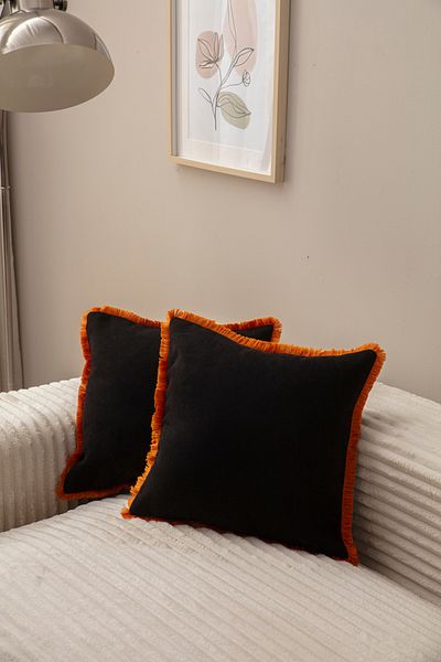 SWITA CAZ KIRLENT 43X43 CU FRANJURI NEGRE