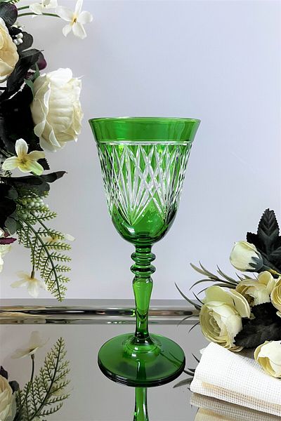 DECOSTYLE Bella 100% Handmade Decorated Glass Goblet Cup (Sagon)