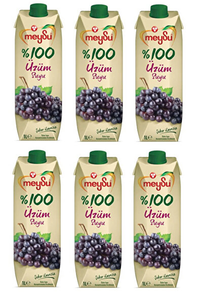 Meysu %100 Üzüm Suyu 1 Lt X 6 Adet
