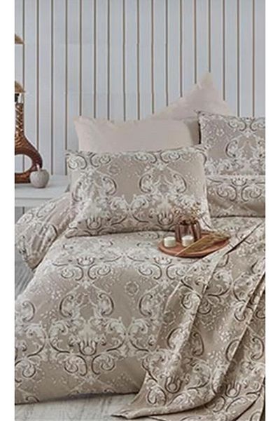 Cotton Life Комплект завивка за единична завивка Marbell Coffee - 70% памук, 30% песок