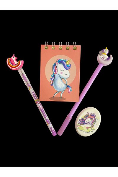 Dudo Baby Laying Egg Pen and Gel Eraser Set - Homework Notebook