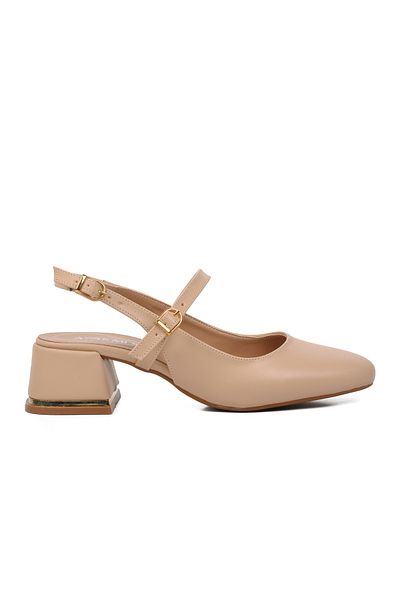 AYAKMOD 519015 Pantofi cu toc pentru femei Nude