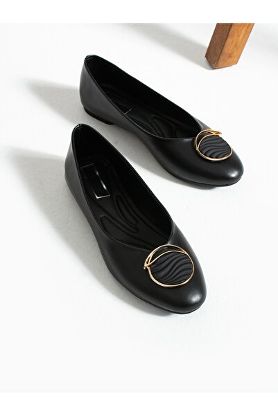 Alemdar Shoes UPEN Siyah Toka Detay Kadın Babet