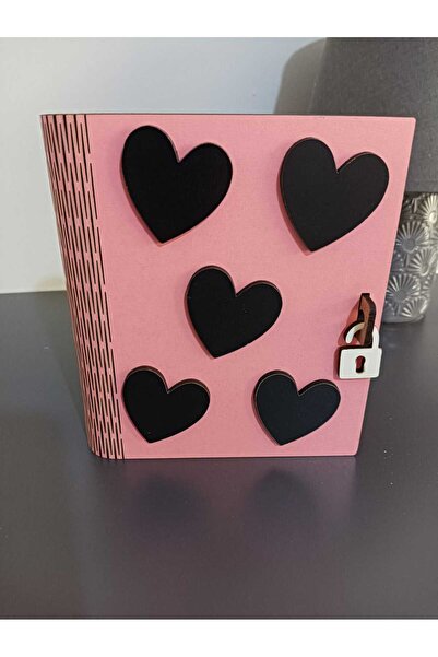 Şirin Lazer KİTAP ŞEKLİNDE KUMBARA KALPLER HEDİYELİK KUTU KUMBARA