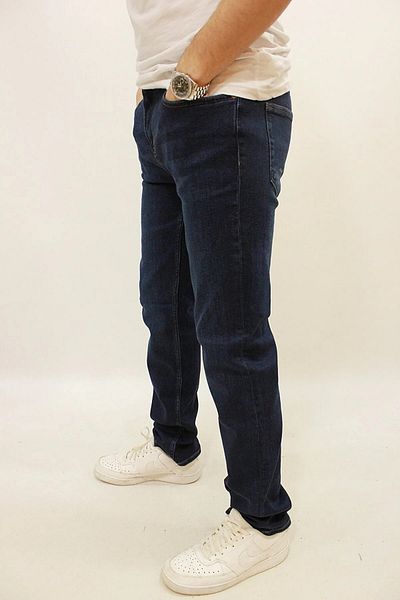 Twister Jeans بنطلون جينز رجالي من التويستر باللون الأزرق المريح ذو قصة مستقيمة من الليكرا بنطلون مارتن 705-03 أزرق داكن