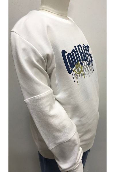 Çikoby Boys White Cool Boys Sweatshirt