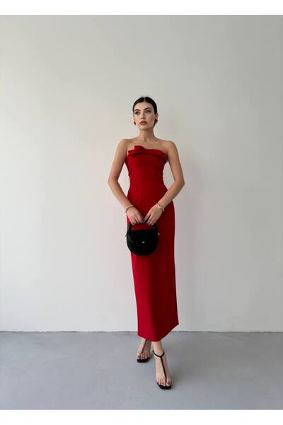 conconmoda Kadın Uzun Atlas Elbise Luzi