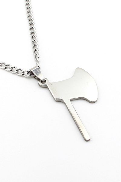 Solfera Axe Warrior 316L Stainless Steel Men's Necklace Q0810