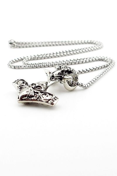 Solfera Viking Odin Aries Scandinavian Mjolnir Nordic Steel Men's Necklace Q0825