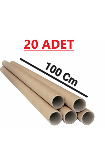 Mçb Group 20 ADET Karton Masura Silindir Kutu Postüp Rulo Kargo Tüpü Kedi Tır...