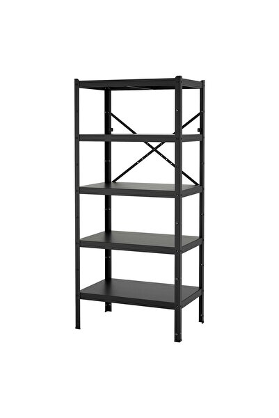 IKEA وحدة رفوف سوداء BROR - 85x55x190 سم