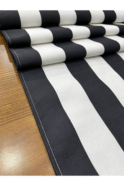 Gofre Home Runner Smoked Striped Patterned Digital Print Runner
