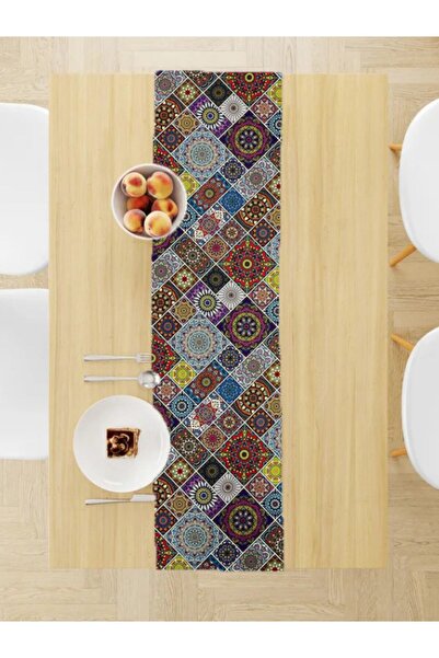 Gofre Home Runner Patchwork Patterned Digital Print Runner