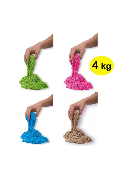 Hobialem Kinetic Sand, 4 Colors 4 Kg, 14 Molds, Game Sand, Magic Sand