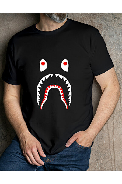 AEMİ تي شيرت كبير الحجم مطبوع عليه قرش بابي للجنسين - تي شيرت بابي قطن 100%