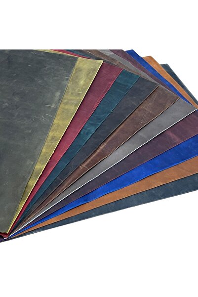 AiryFooT Crazy Parça Deri 21 x 30 cm Deri Hobi İçin Crazy Deri Hakiki Deri Parçası